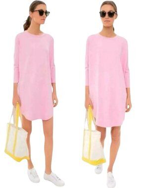 Tuckernuck Pomander Place Sue Sweatshirt T-Shirt Dress Women's L/XL Pink NWOT